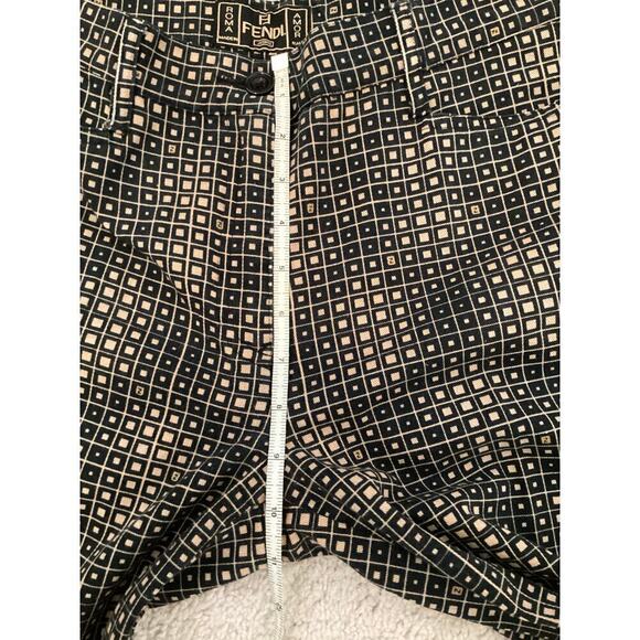 Fendi jeans trausers succa print women size 30 brown - Picture 3 of 8